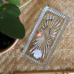 Vintage Cut Glass Tray